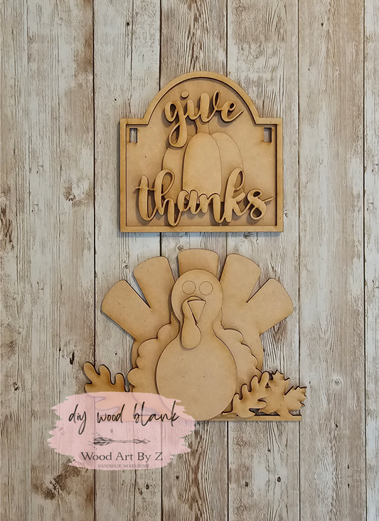 DIY Give Thanks Mini Sign Post Add-On