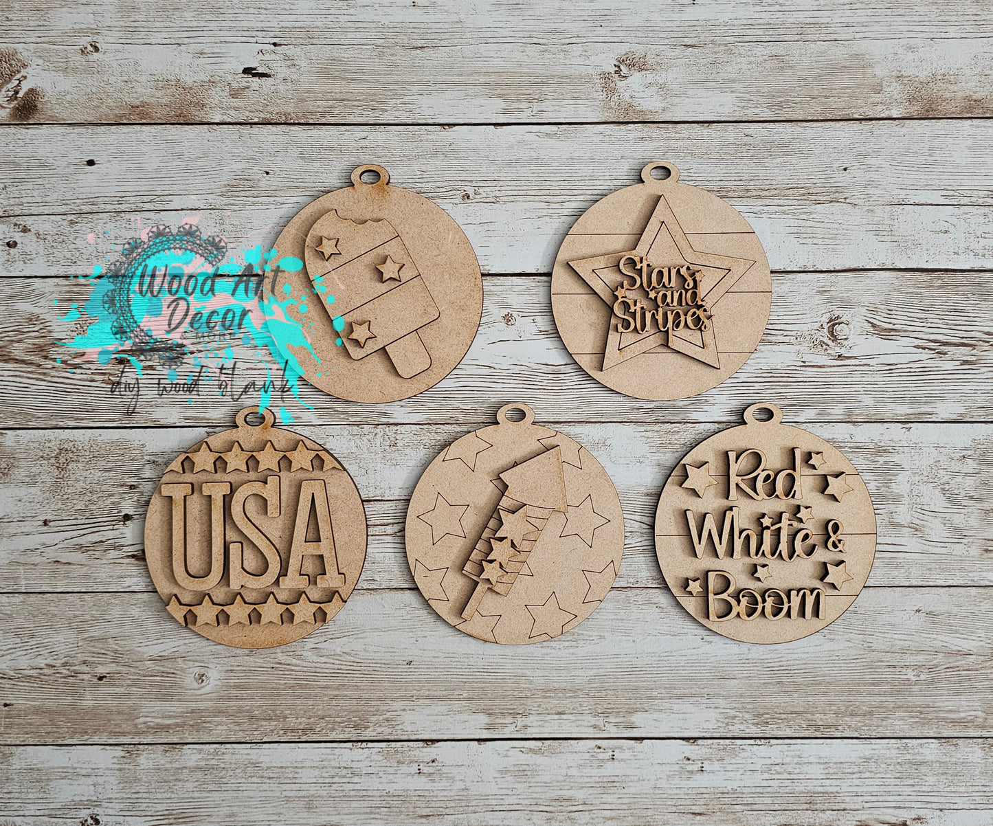 DIY Patriotic Ornaments Set