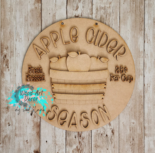 DIY Apple Cider Door Hanger