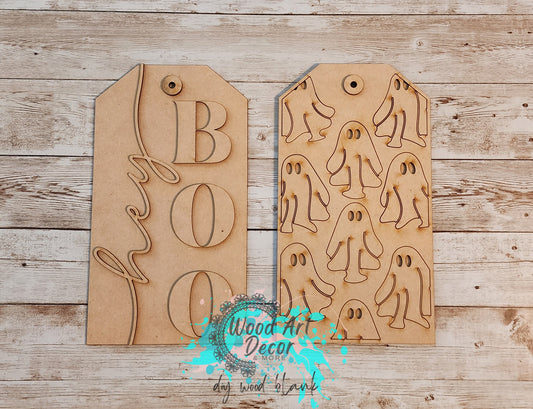 DIY Hey Boo Door Tags