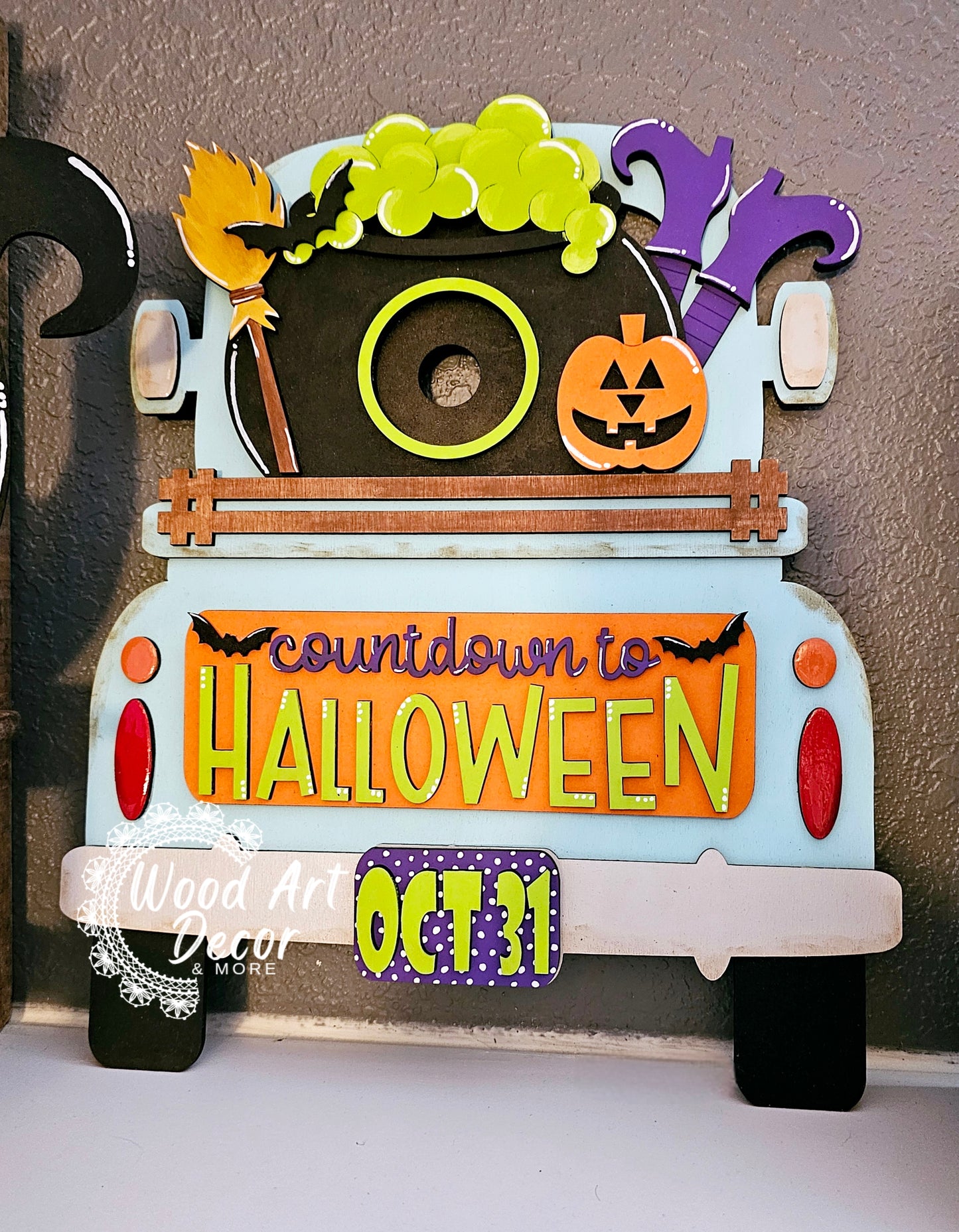 DIY Halloween Countdown Farmhouse Truck Add-On