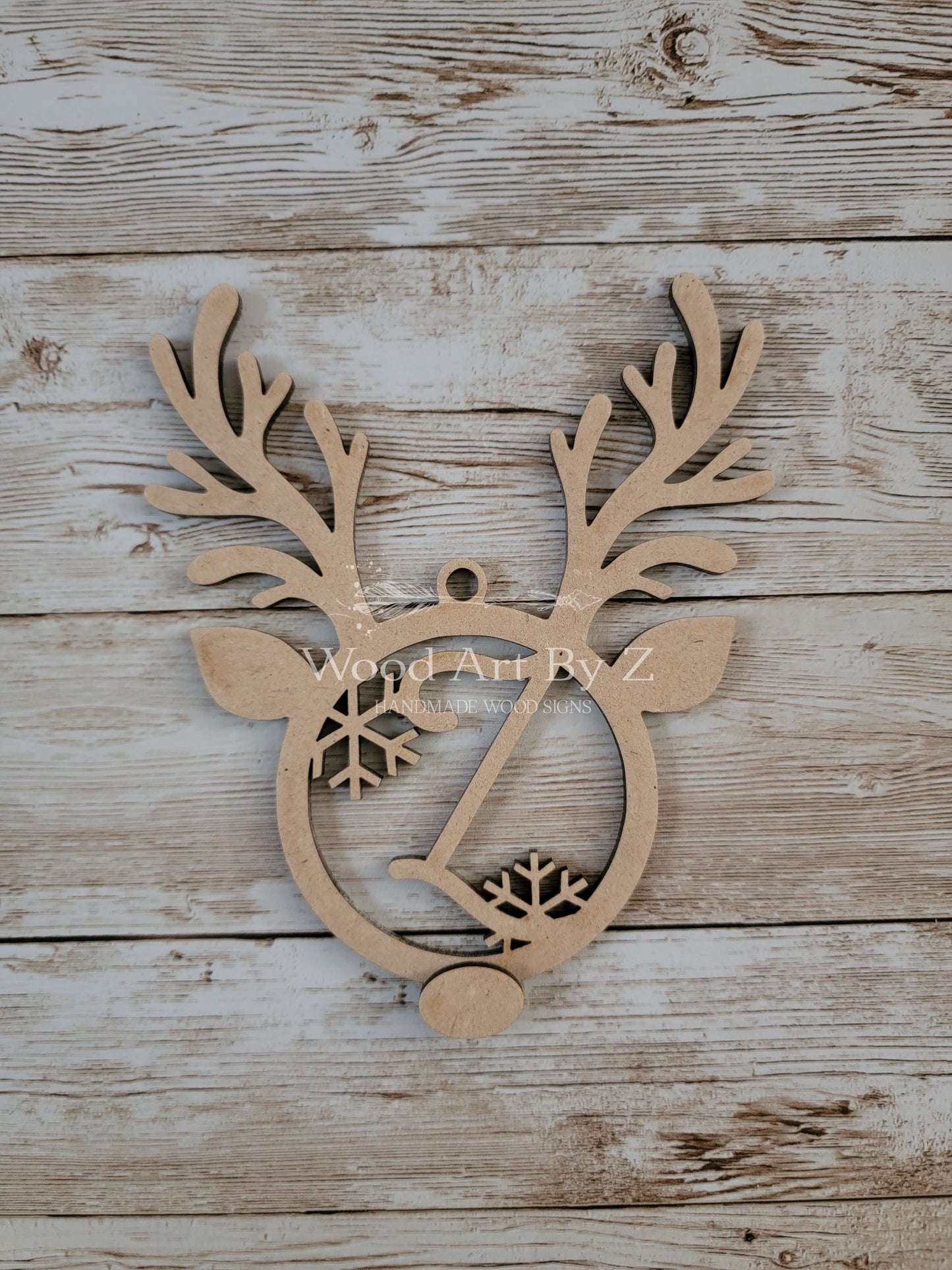 Rudolph Initial Ornament