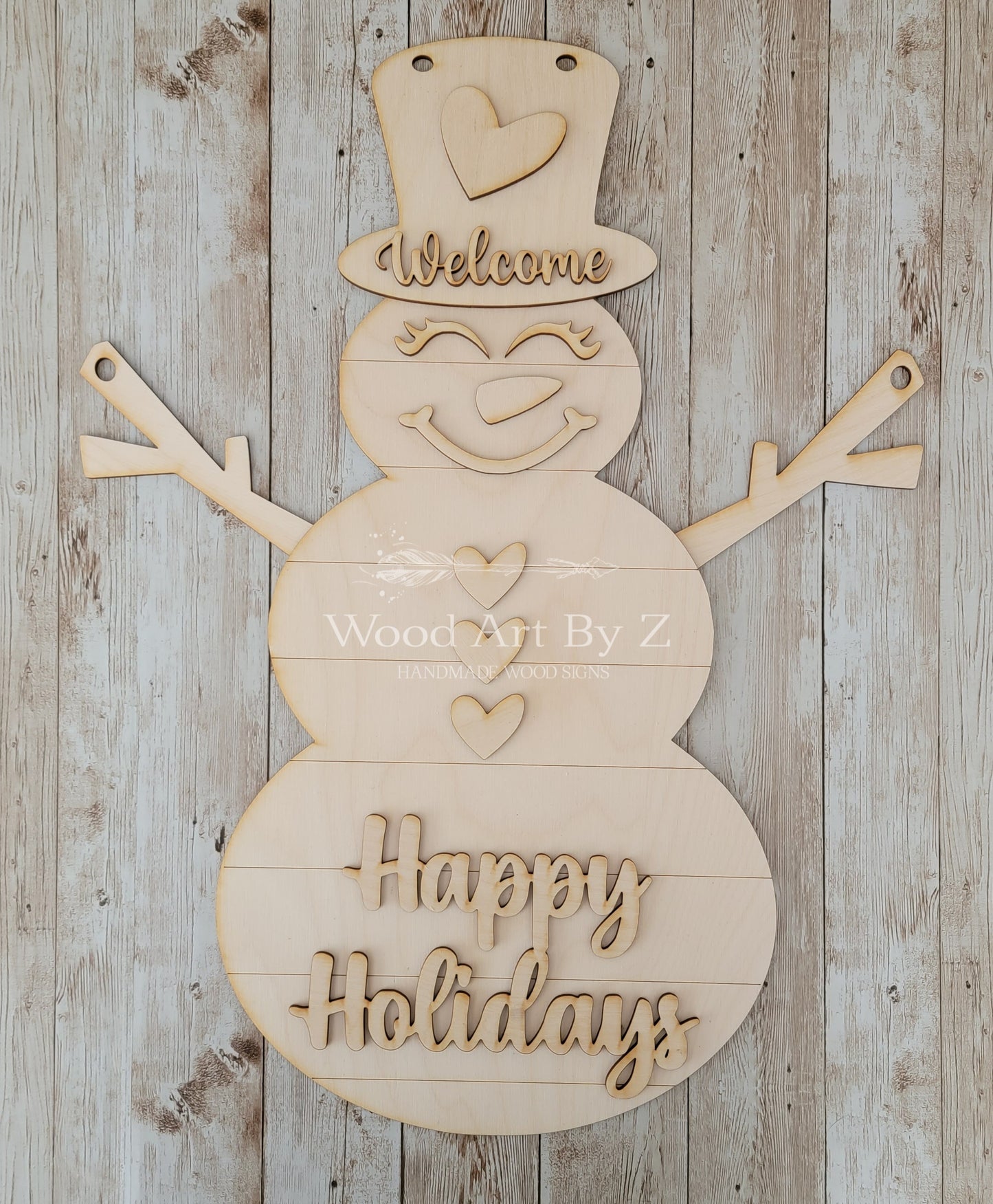 DIY Snowman Door Hanger