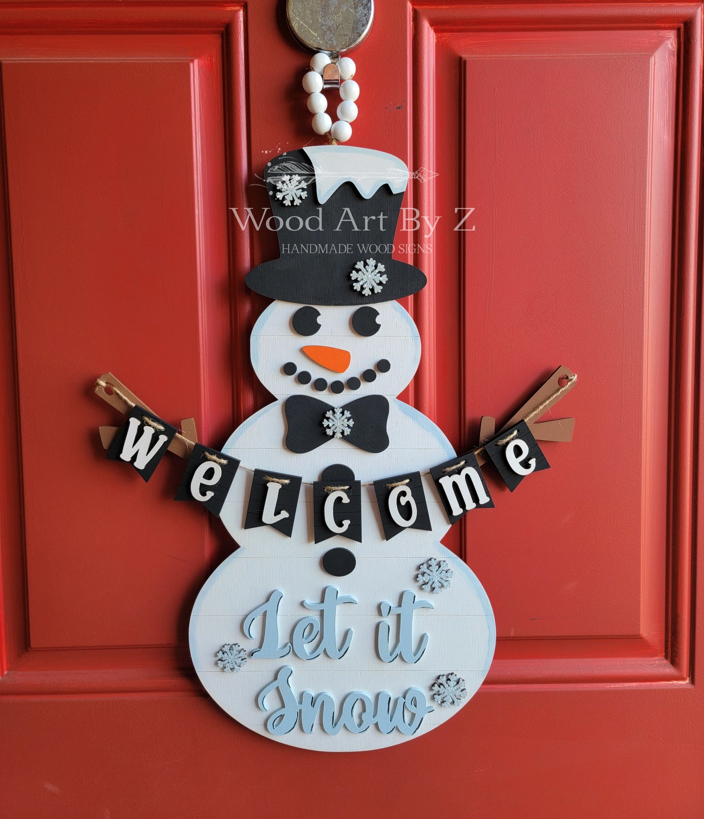 DIY Snowman Door Hanger