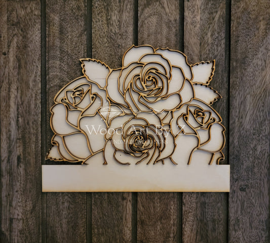 "Welcome" Sign Roses Insert
