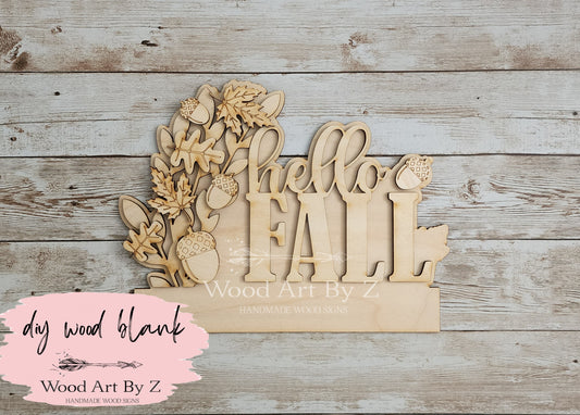 DIY Hello Fall Round Welcome Insert