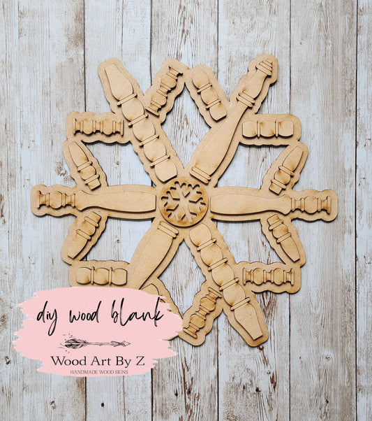 DIY Spindle Snowflake